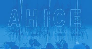 Speakers on stage at AHICE