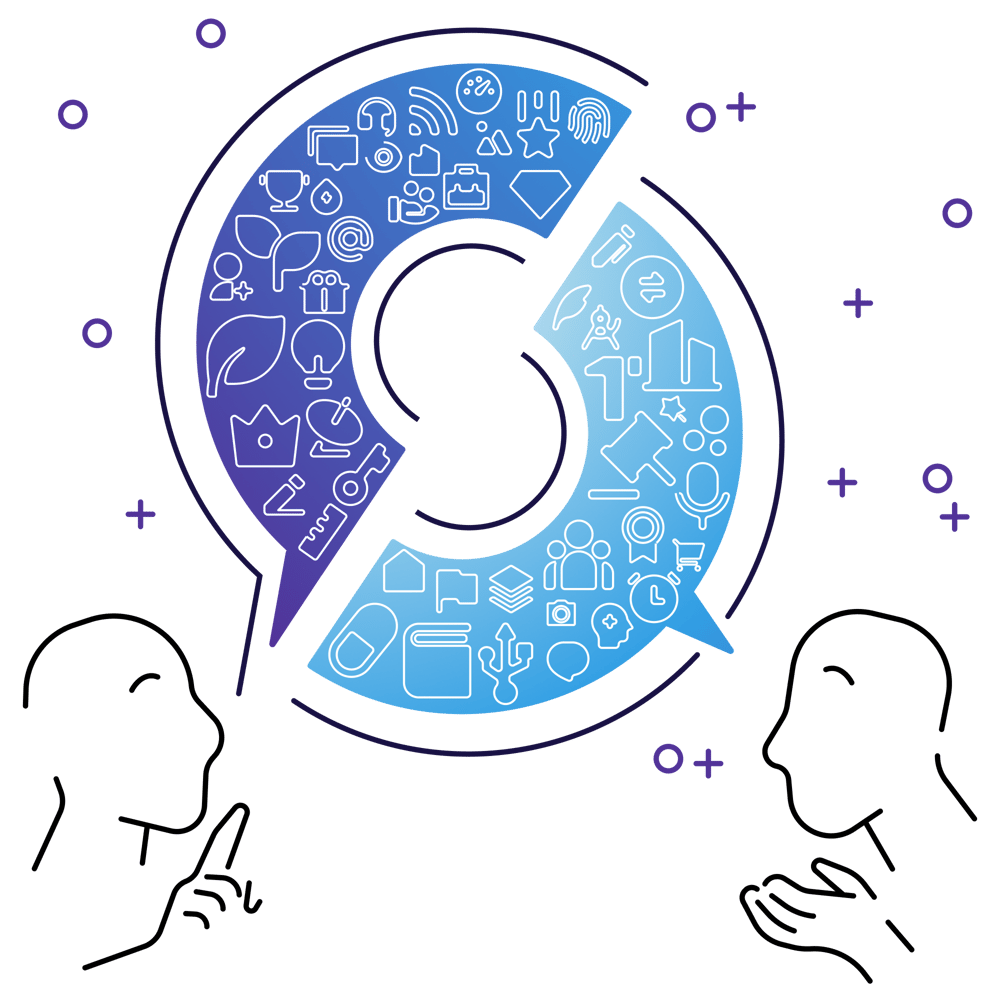Honest words. Trusted actions icon