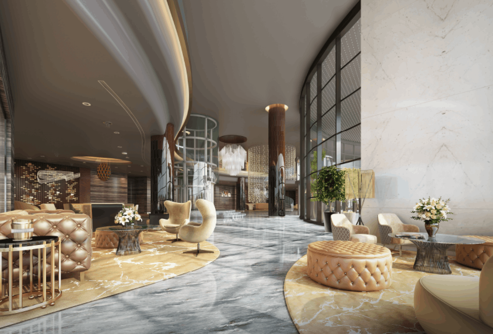 Staycae lobby in Dubai