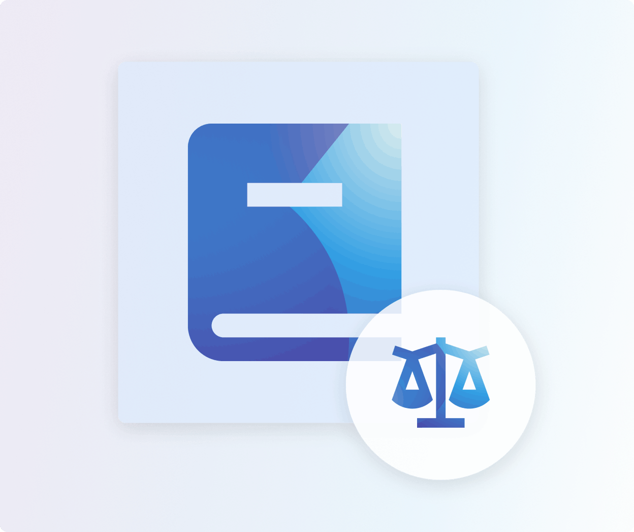 Book and scales icon