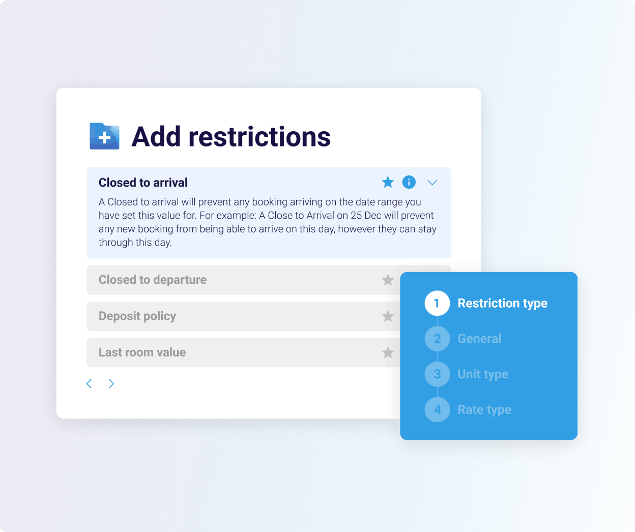 Add restrictions