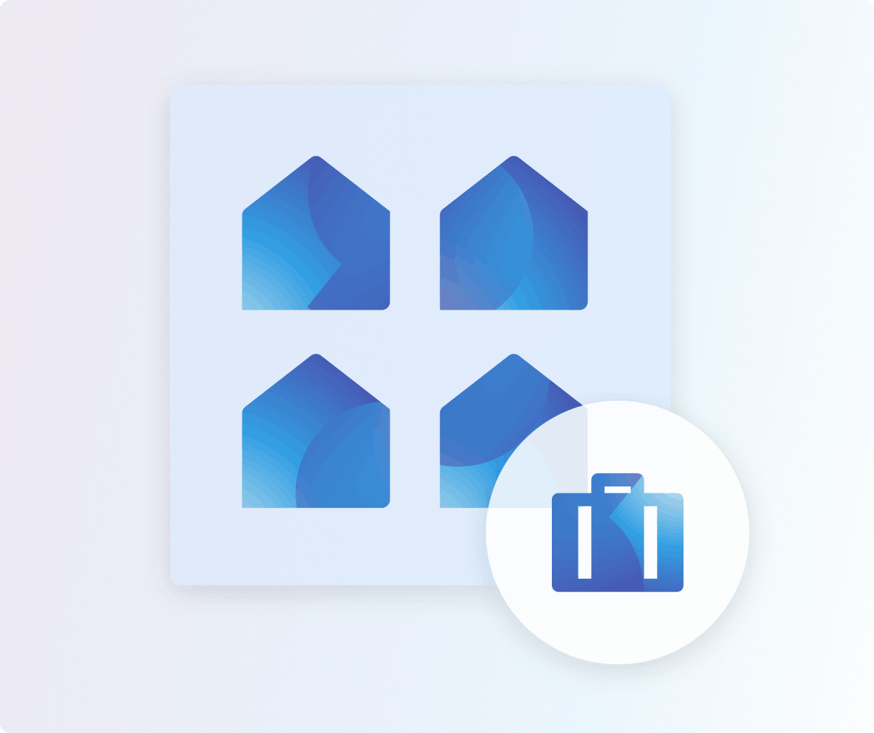 Hotels and suitcase icon