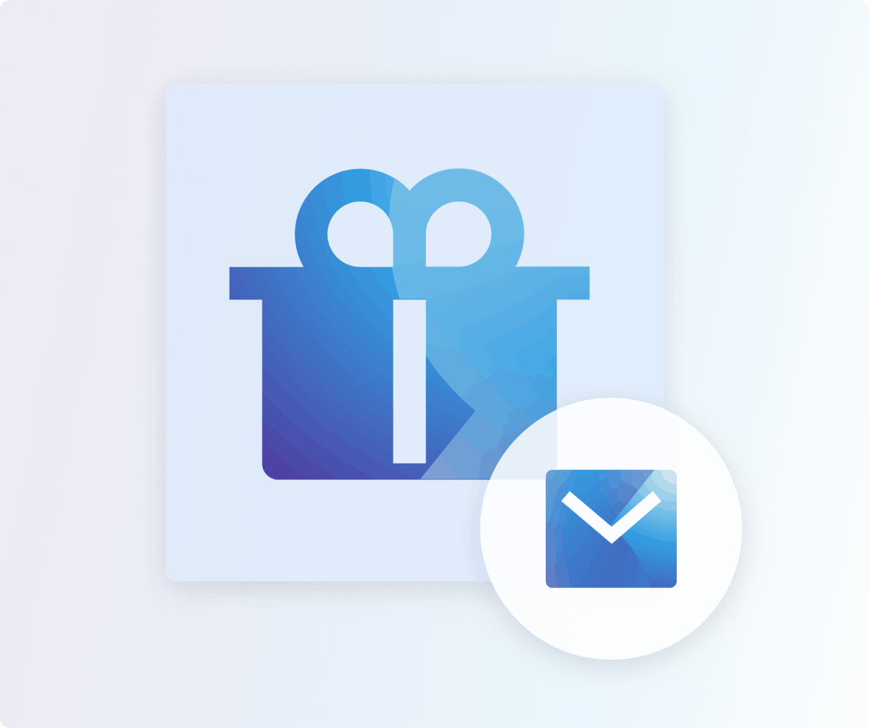 Present and envelope icon