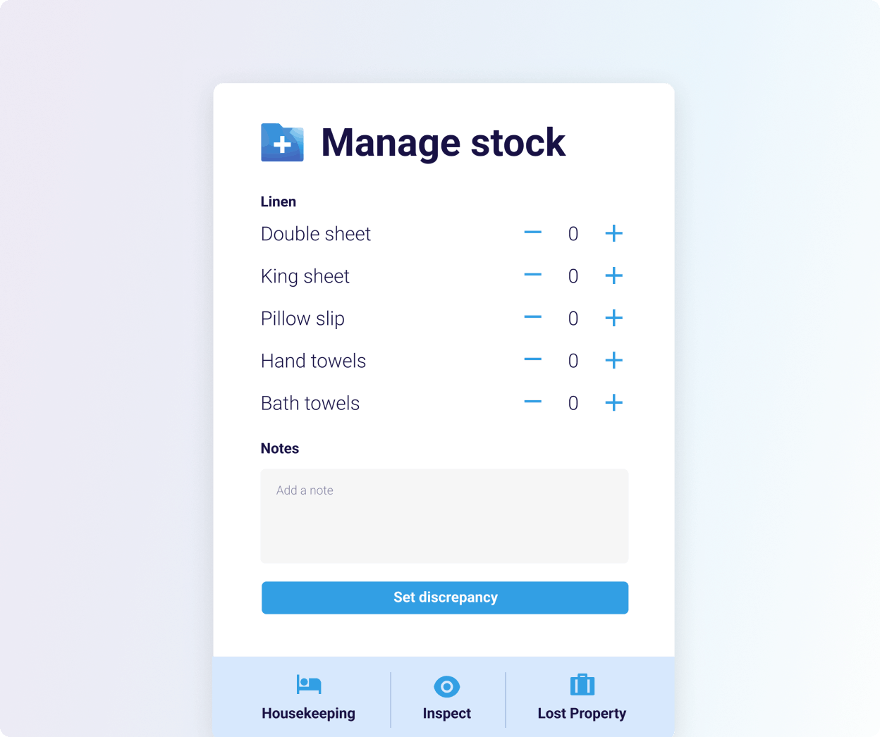 Manage stock