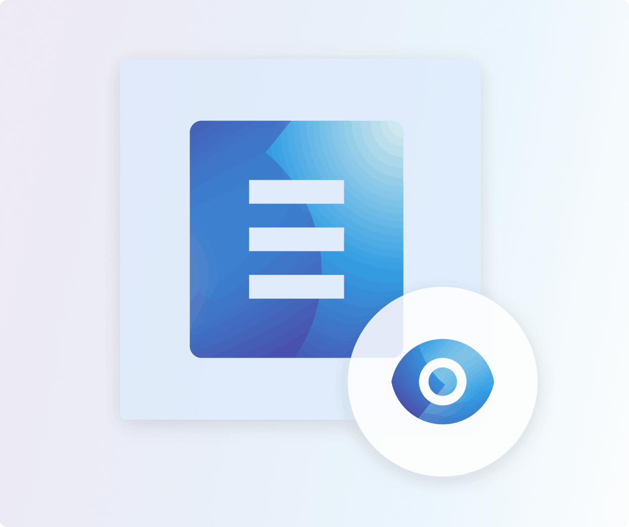 List and eye icon