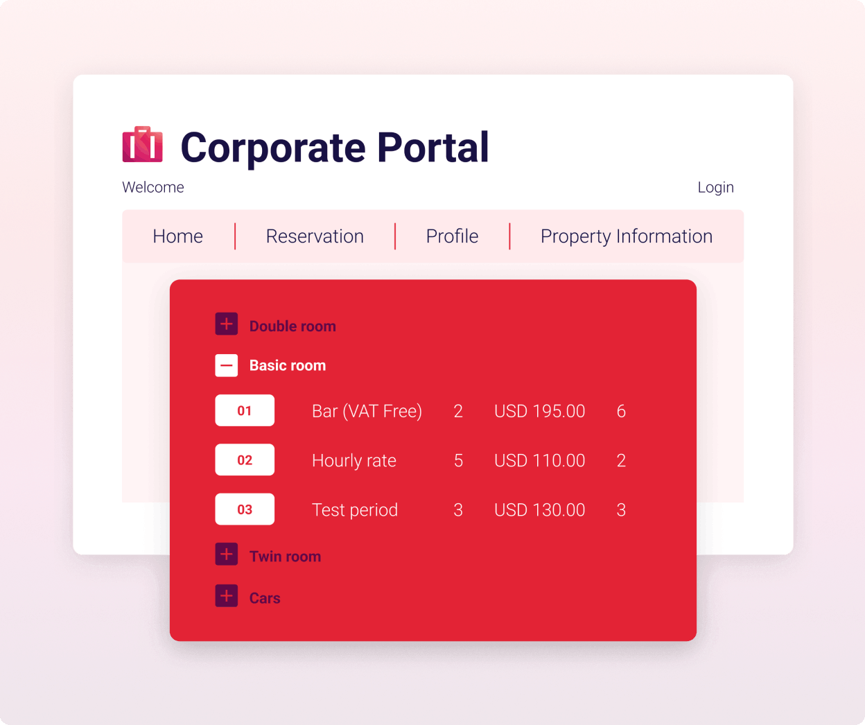 Corporate portal-red