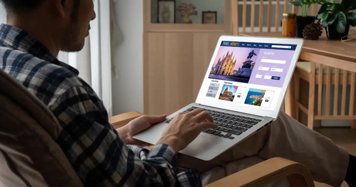 Traveler making a booking through an OTA which is part of the hotel’s distribution mix.