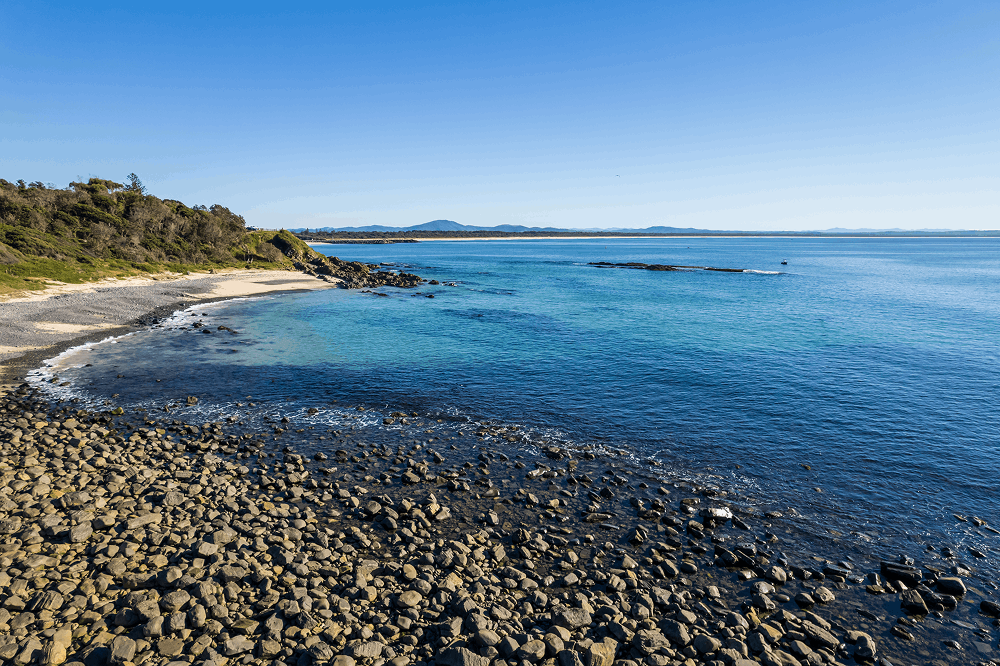Pebbly beach, Forster, Australia