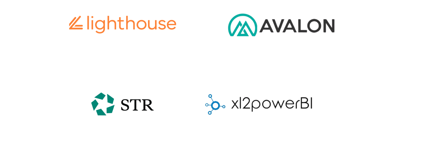 Collection of partners logos for business intelligence