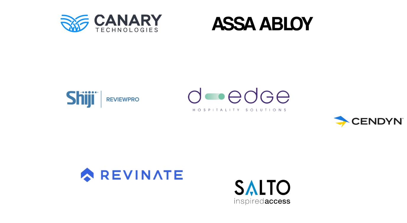 Collection of partners logos for guest experience and portal