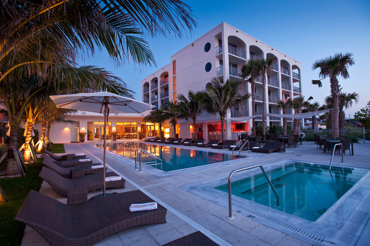 Florida beach hotel, USA